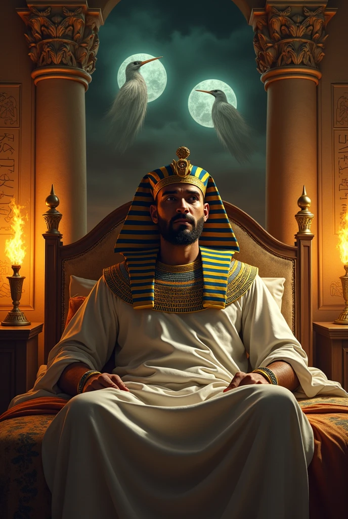 Biblical character Pharaoh dreaming two dreams 