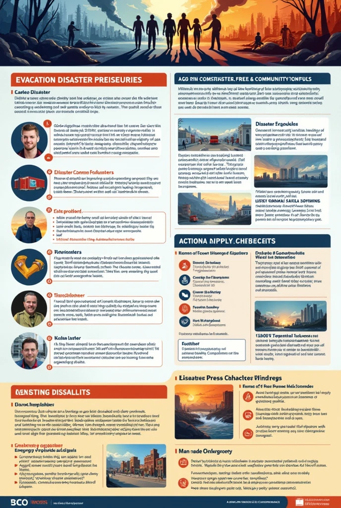 Create a poster that displays information about what to do during a disaster