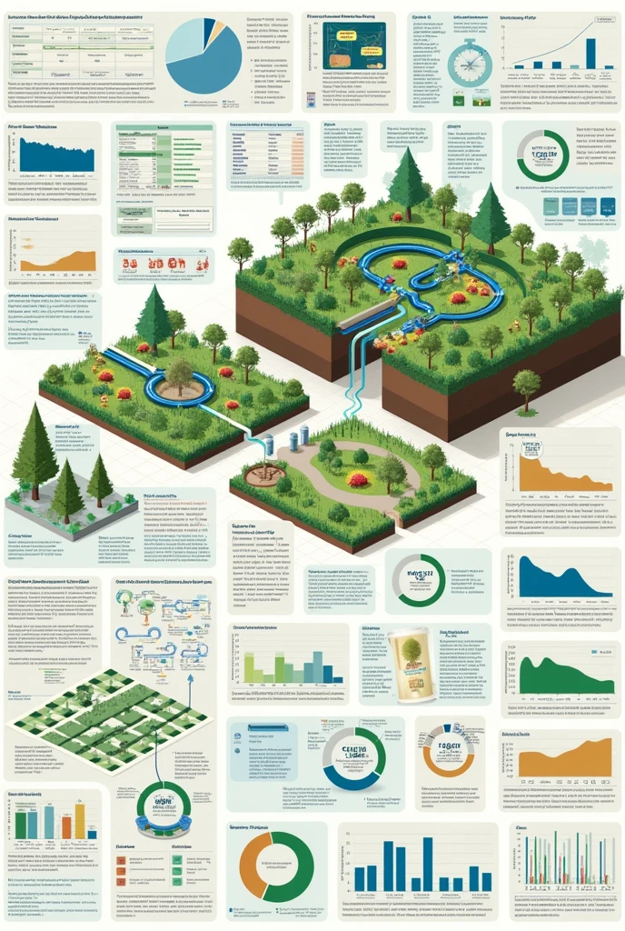 Attach irrigation system diagrams, tables with sensor data, and graphs on water consumption and productivity.

