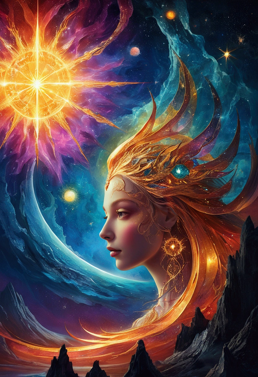 floating ancient relic, cracked texture, glowing light, mysterious atmosphere, surreal art style, vibrant colors, ethereal beauty, dreamlike scenery, magical essence, celestial objects, drifting motion, cosmic energy, enchanting aura, hauntingly beautiful, otherworldly presence, mystical vibes, transcendental experience, surrealistic elements, intricate details, divine symbolism, timelessness, enigmatic charm