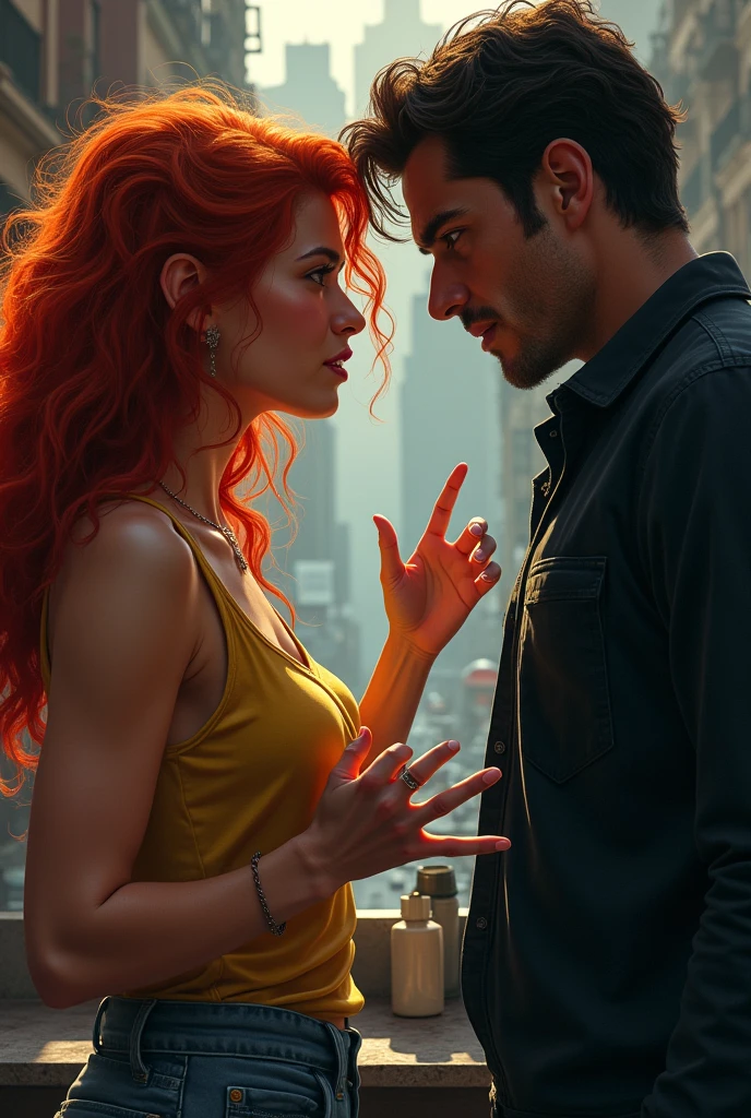 Catarina, a red-haired Mexican woman and an extrovert. Noah a mysterious man and undercover agent