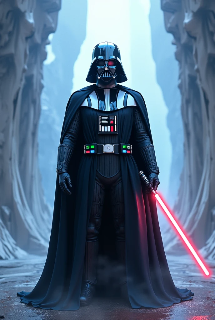 Please create a picture of Darth Vader if he would fight for the Light Side of the Force
