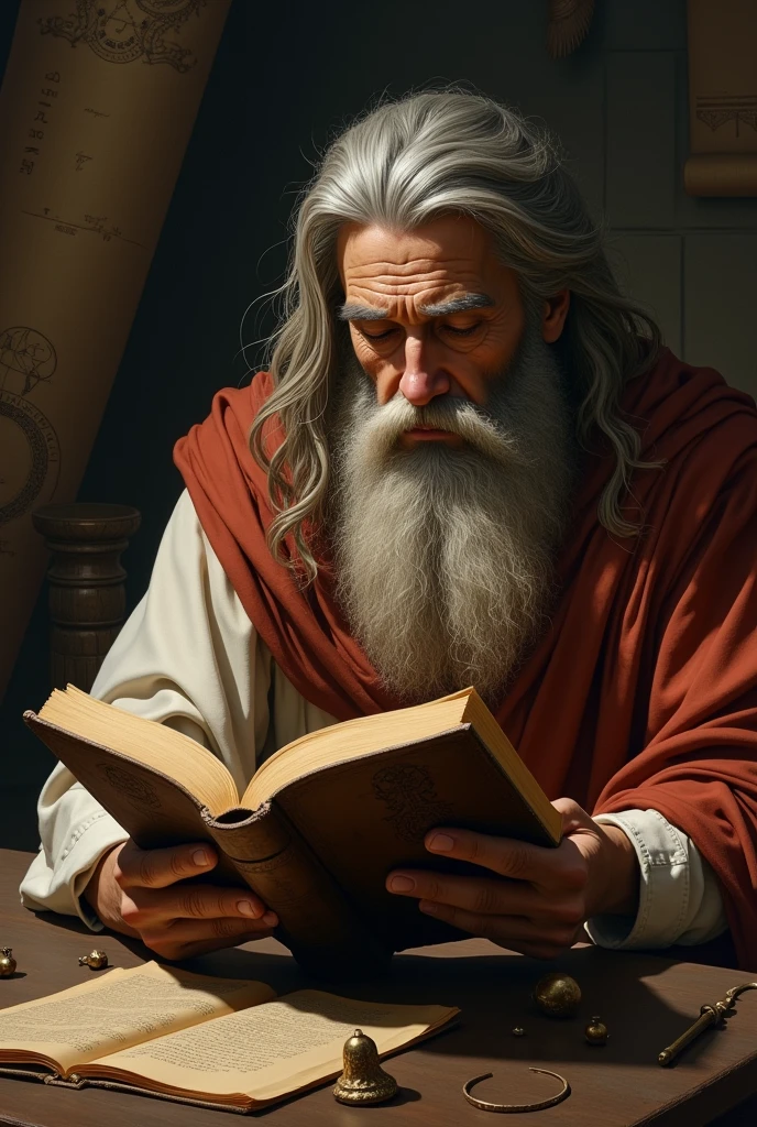 Pitagoras reading book