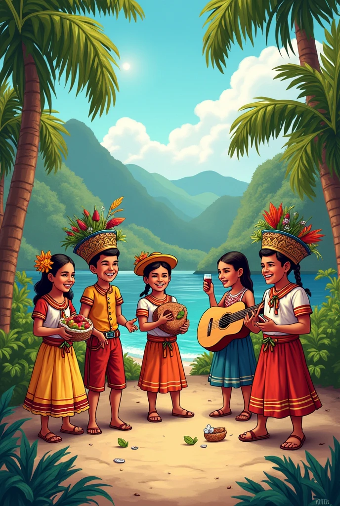 Third quarter cover of Panama&#39;s national holidays and Christmas easy drawing 