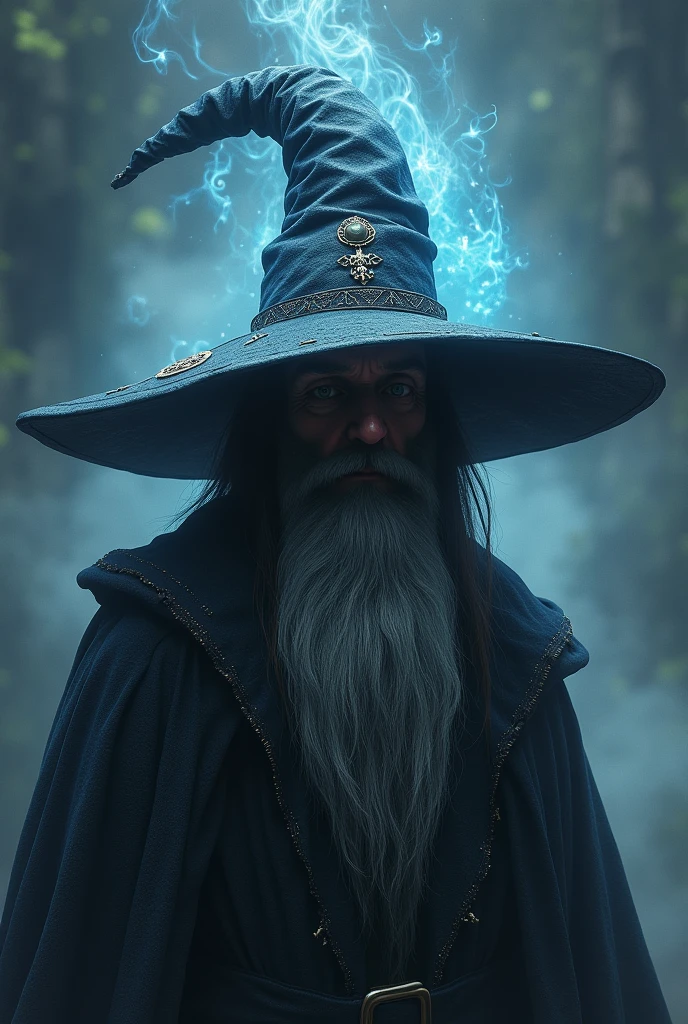 insert a drawing of a wizard&#39;s hat, in dark gray color on the character&#39;s head above