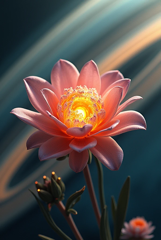 a flower at the saturn