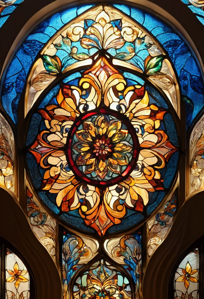 (masterpiece, best quality), 8K,(((Very detailed))), Race:1.8,Super intricate Race pattern,colorful Race pattern,Stained glass background transparent body, Mandala,Light Up,cold, 1 female,Open back,(curls,Blonde),