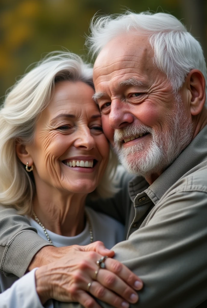 elderly couple making love