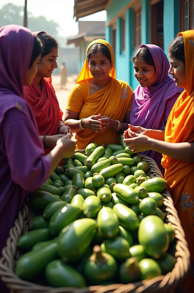 Brinjal marketing group of women