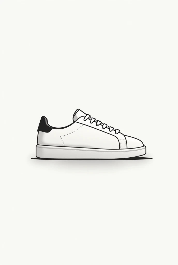 Create a pictogram of a sneaker in black and white without a specific logo
