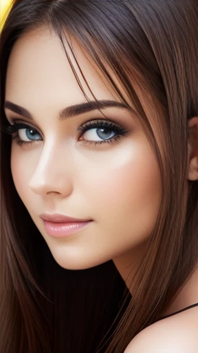 Beautiful woman Aksamit focus on face