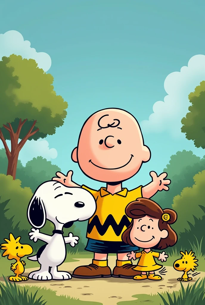 Snoopy, Woodstock, Charlie brown and all your friends wishing you a happy day 