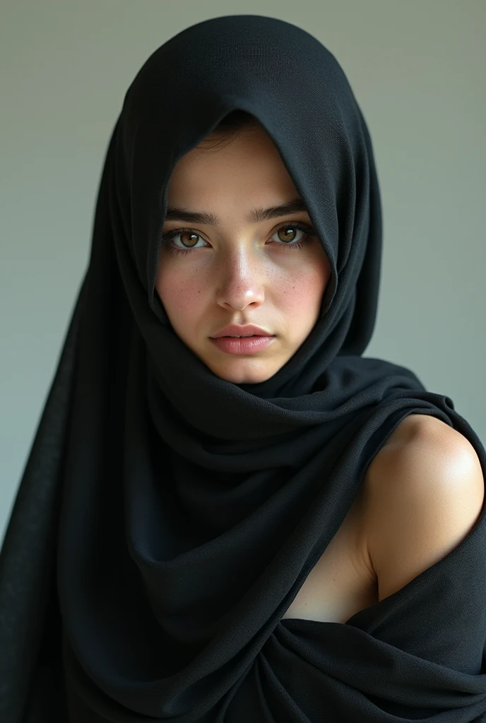 Nacked girl with hijab