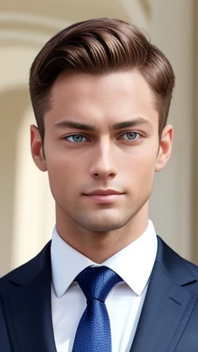 Handsome man Aksamit focus on face