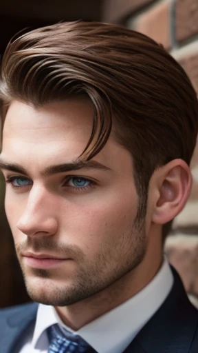Handsome Scottish man focus on face