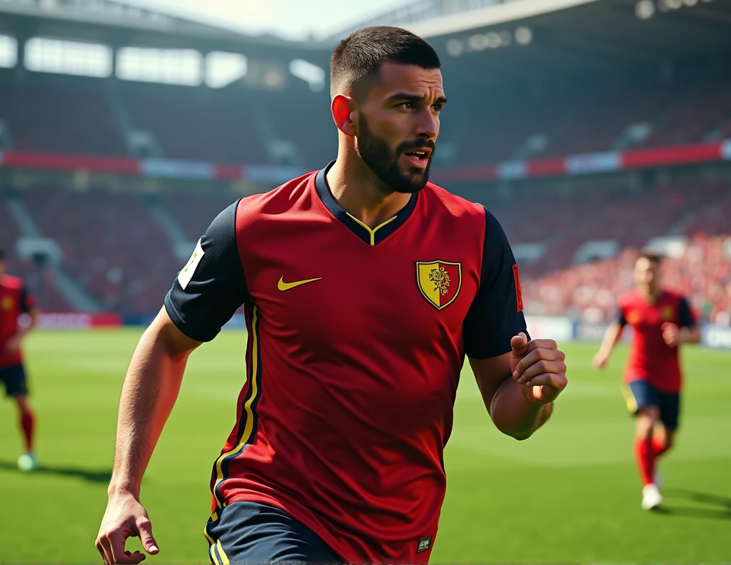 Belgium shirt red one blue and one black