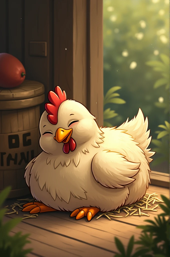 I want a sleeping hen