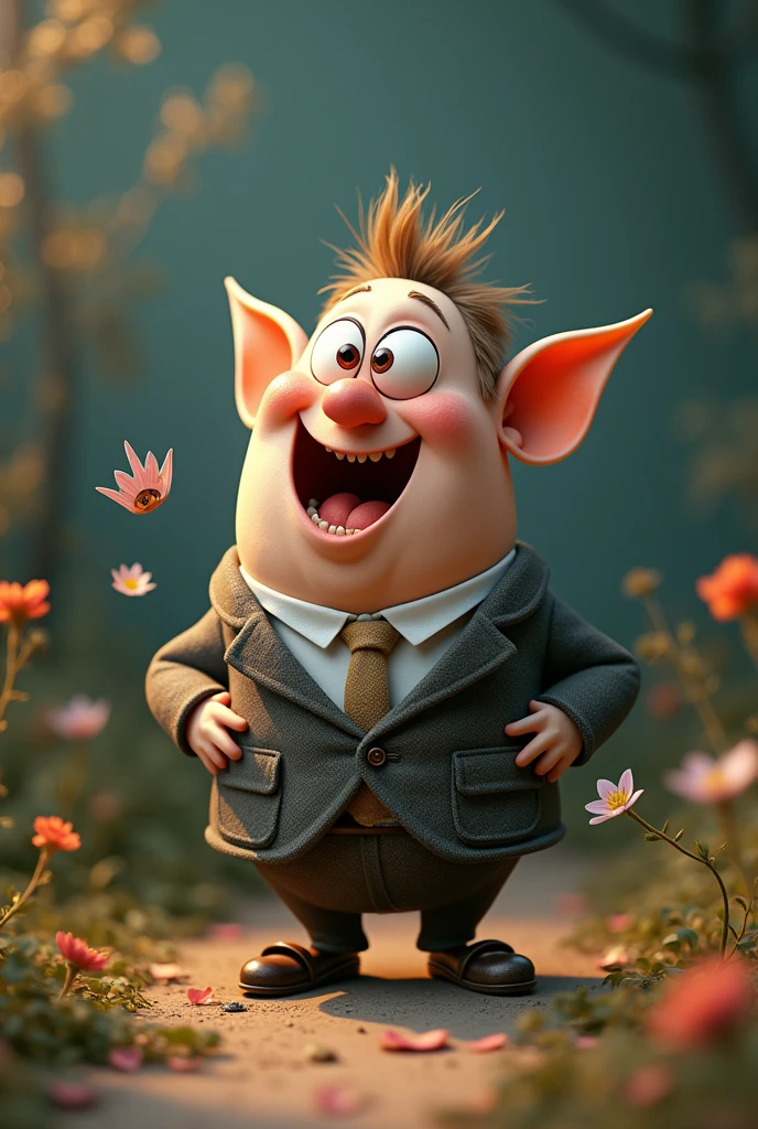 a funny funerar animated logo "OPE"