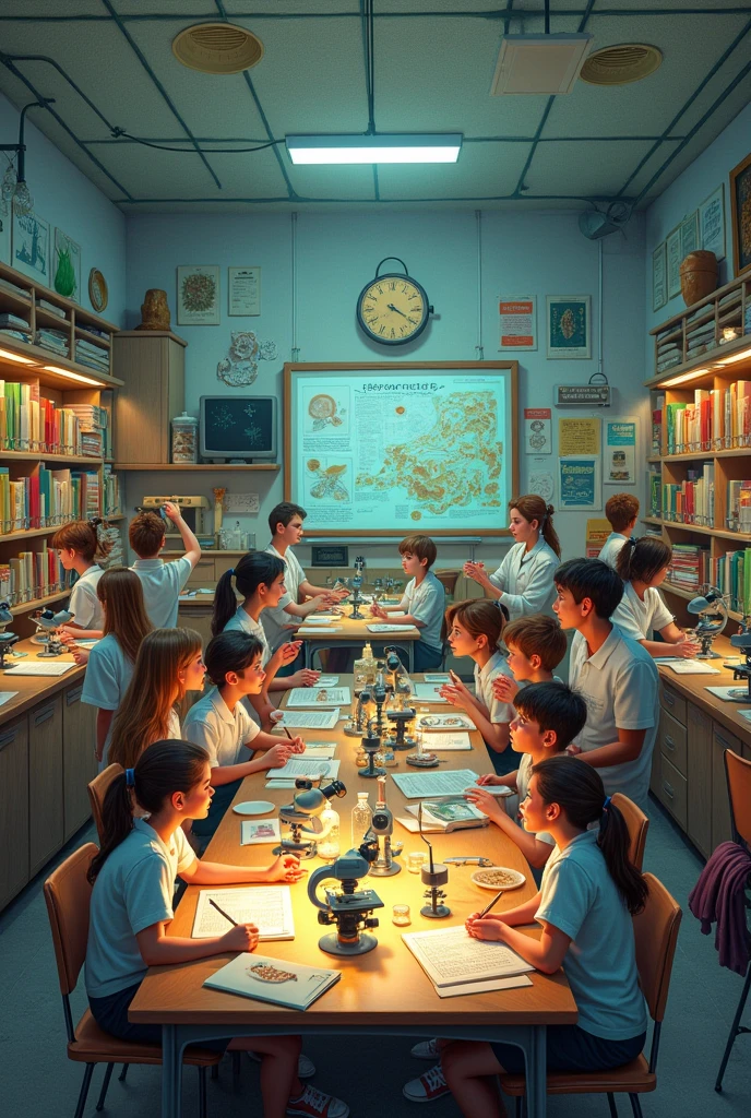 A biology classroom