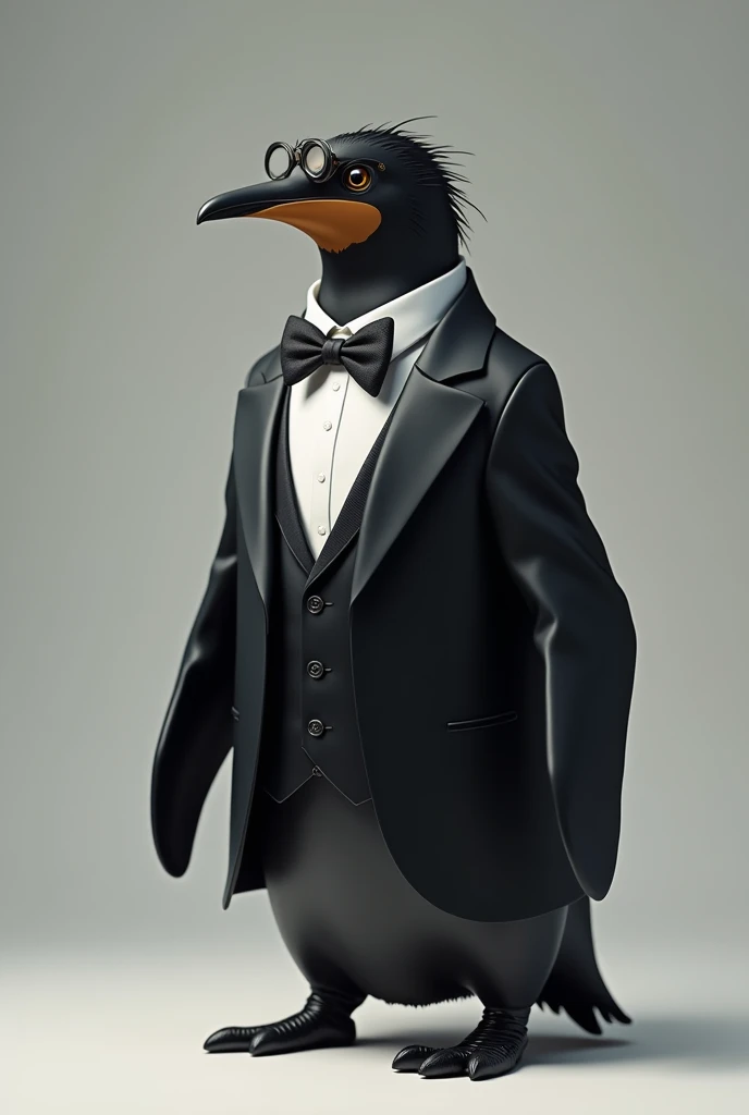 Penguin in a suit and monocle 