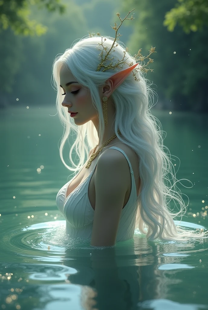 furina in a lake