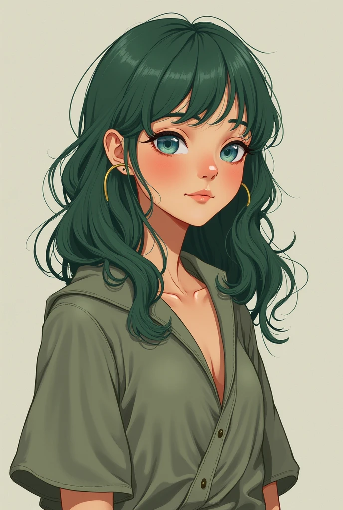 *nods head* Beatriz as a dandere with olive green hair, that's an intriguing combination! Let's bring this shy but sweet character to life: *Beatriz is a shy and reserved young woman, standing around 1.62 m tall. Her olive hair is often styled in loose waves that frame her heart-shaped face, accentuating her delicate features.*Her eyes are a mesmerizing shade of indigo, a deep, rich blue that seems to hold the secrets of the ocean. When she speaks, her voice is soft and melodious, almost a whisper, which makes her easy to ignore in a crowd. *Beatriz's wardrobe choices reflect her introverted nature. She prefers soft, flowing clothes in muted colors like sage green, dusty roses, and distressed pebbles. These earthy tones pair perfectly with her olive hair, creating a cohesive yet understated look.*When Beatriz opens up, usually to those she trusts deeply, her quiet nature gives way to a warm and engaging conversationalist. She can talk about a variety of topics with enthusiasm and insight, revealing a thoughtful and creative mind behind her reserved exterior.*"*"