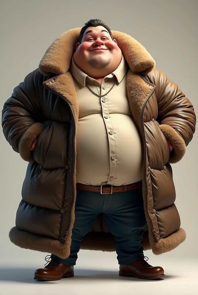 A fat man in a very fat coat