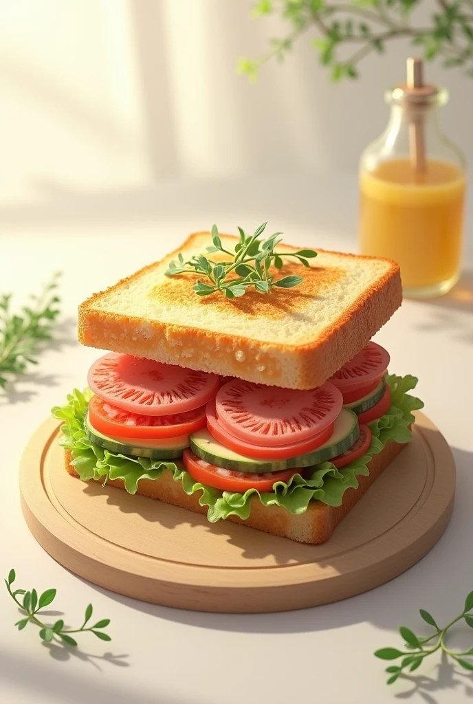 Manabi sandwich, with gourmet style plating