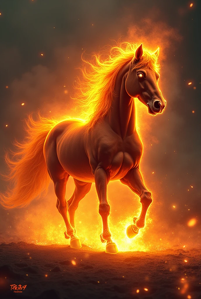 Horse with fire