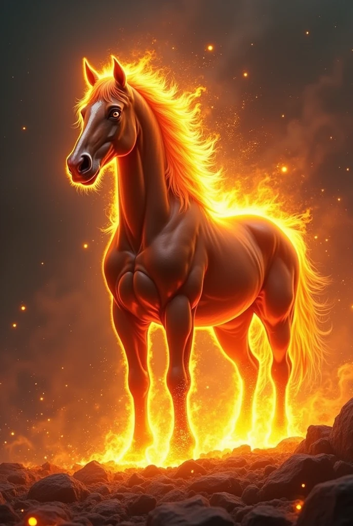 Horse with fire