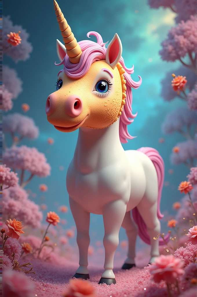 Pie face licorne