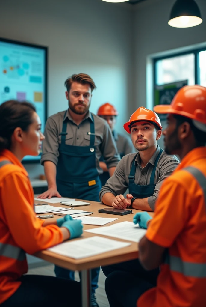 Delivery drivers and cleaning staff/maintenance receiving training