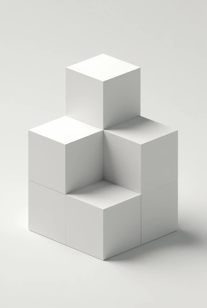 With 5 isometric cubes create a shape