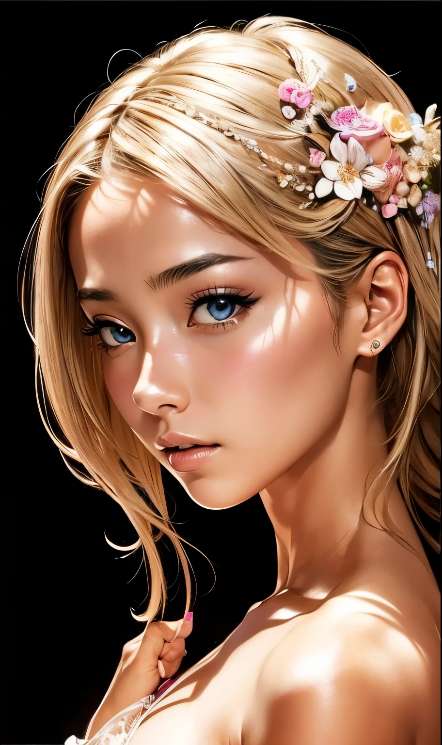 extremely delicate and beautiful, Amazing, finely detail, masterpiece, ultra-detailed, highres,best illustration, best shadow,intricate,sharp focus,  high quality, 後ろから男に胸を触られる