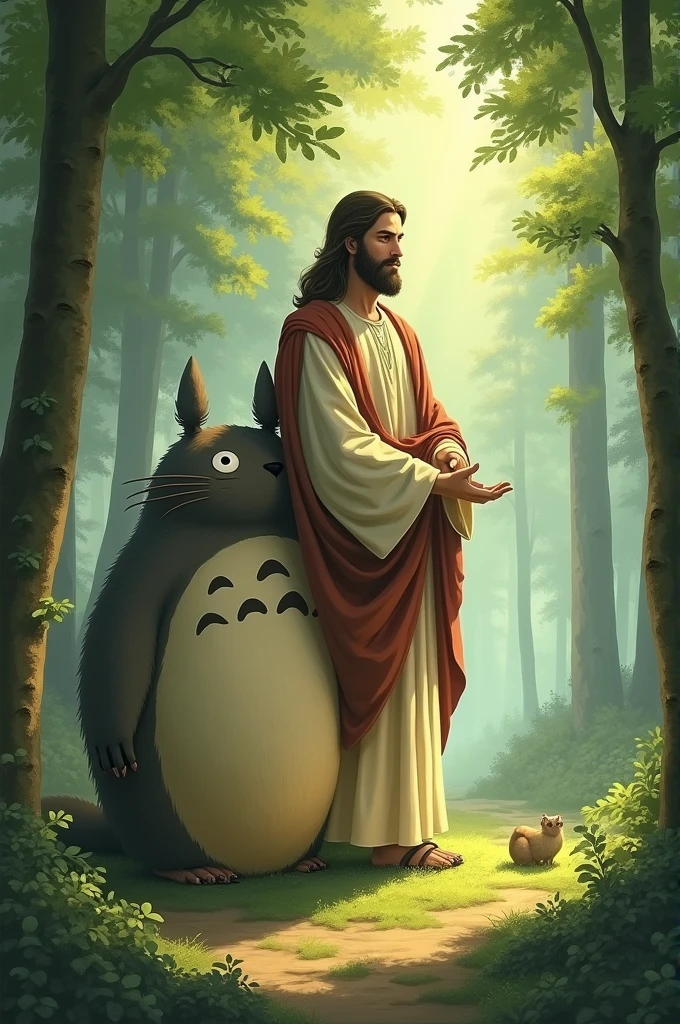 Make me Jesus with Totoro from the movie My Neighbor Totoro