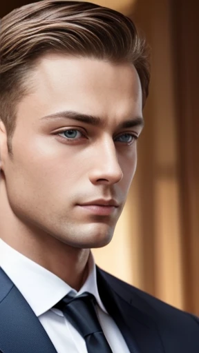 Handsome man Aksamit focus on face