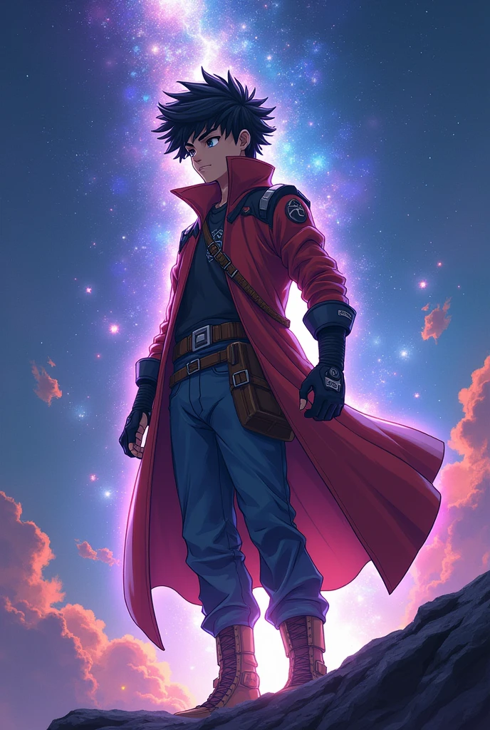 Yuto, an ordinary teenager, sees his life turned upside down when he discovers that he is the son of a powerful alien warrior who came to Earth in search of a new home. After the mysterious death of his father, Yuto inherits his powers, which include bursts of energy, Super strength, flight and super speed. sada, He must learn to control these abilities while dealing with enemies who want to destroy him and the truth about his father&#39;s origins..Main Tangle:1. Discovery of Powers:Yuto always knew there was something different about his father., a mysterious man who spoke little about his past. After the sudden death of his father under strange circumstances, Yuto begins to notice changes in himself. He goes through a phase of denial and confusion., but soon discovers that he has incredible powers. At first, he struggles to control them, causing chaos around you, which forces him to live in secret.2. Revelation of the Truth:As you investigate further into your father&#39;s death, Yuto discovers a hidden device, left to him as an inheritance. This device contains a holographic message from your father., revealing that he came from a distant planet called Aetherion. His father was one of the last warriors of the ancient Star Guardian line., an elite of intergalactic protectors. Your planet was destroyed by an evil force known as Oblivion, who now seeks to exterminate the survivors of this lineage to dominate the universe.3. Threats and Enemies:Yuto is attacked by a secret organization on Earth that is in collusion with Oblivion.. They aim to capture him to extract his powers and, Thus, bring the destructive force to the planet. Yuto, still inexperienced, almost gets caught, but is saved by Luna, a girl from his school who reveals herself to be a descendant of an ancient order of Earth protectors, connoisseurs of the Star Guardians. She becomes your ally and mentor, helping him understand his powers and the responsibility they entail.4. Learning Journey:Y