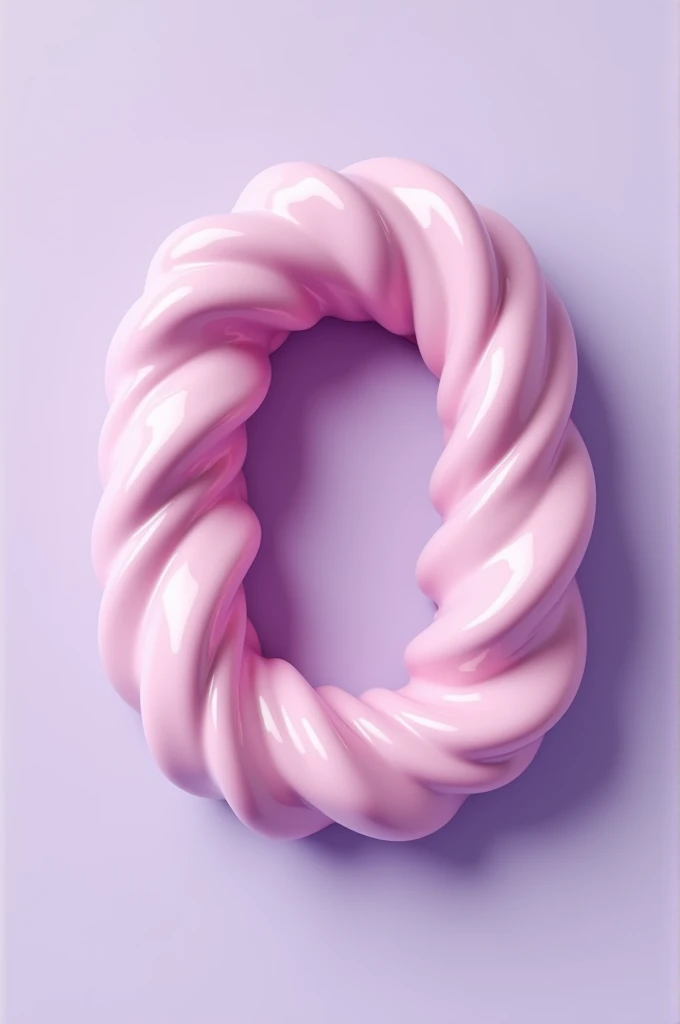 create a dessert pot in the shape of the letter O, backgroundless and lilac color
