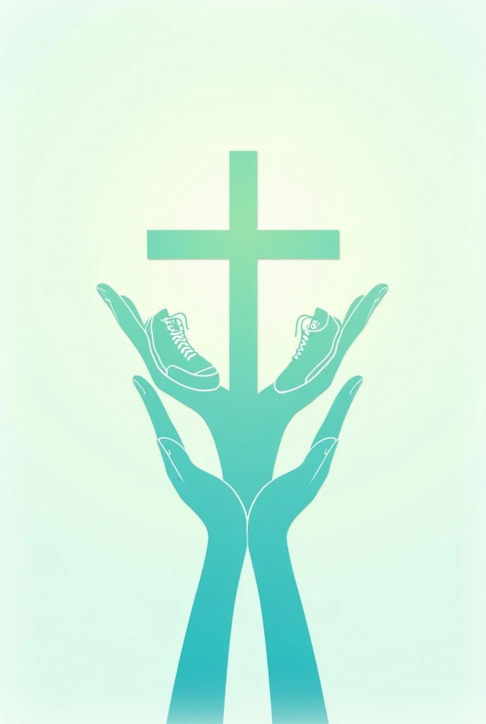 Image description:
bottom: a light or soft background, like a sunrise, that represents hope and a new beginning.
Central Elements: a stylized cross on one side, symbolizing faith, along with an athletic figure or a pair of sneakers, representing sports and physical activity.
Additional Details: raised or intertwined hands, that can symbolize support and overcoming.
Text: the name of the channel "faith and positive sports" in a modern and clear font, with the colors blue and green to convey calm, confidence and health.
