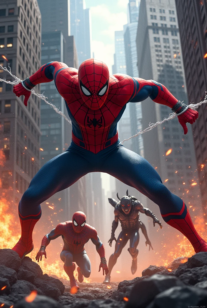 Spider-Man fighting