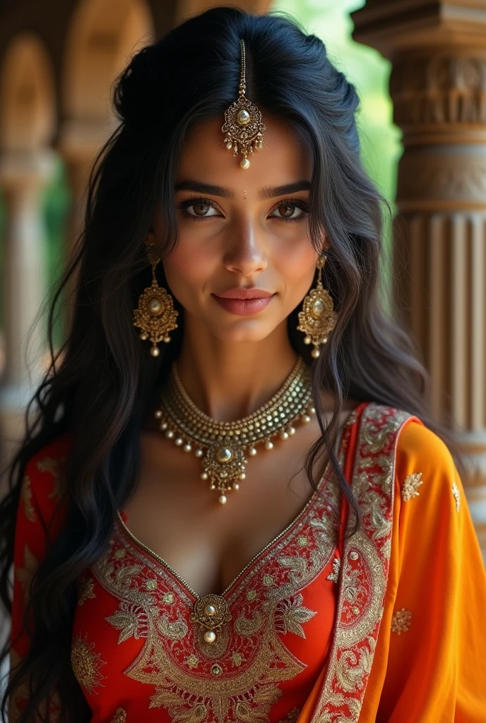 Indian girl in sexy Indian clothes