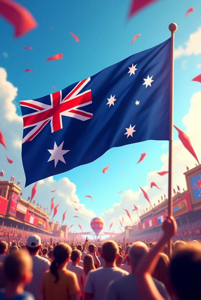 Australian flag and the celebration of Australia Day