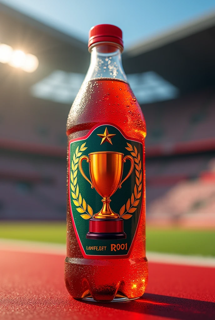 Soda with a trophy on the label 