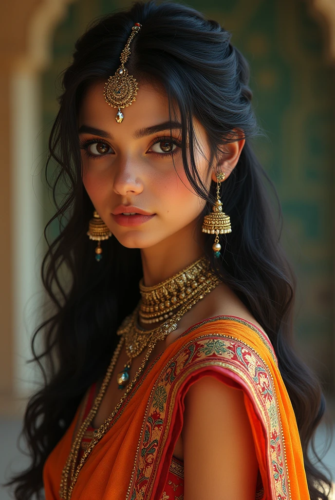 Indian girl in sexy Indian clothes