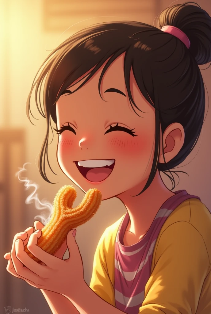 Meme: “When you try a churro and it changes your day”: Funny image with happy expression.