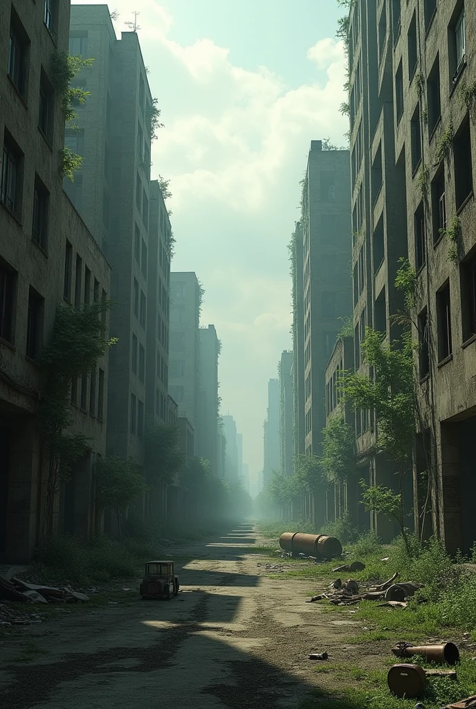 Create a Realistic Image of an Abandoned City