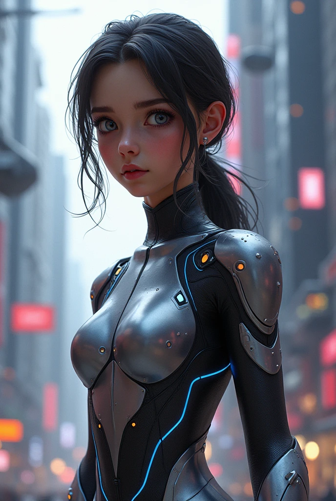 girl in futuristic costume