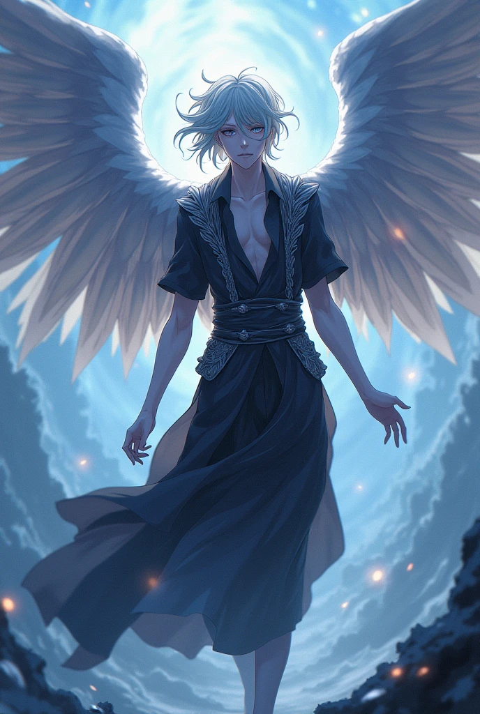 four winged man, anime style