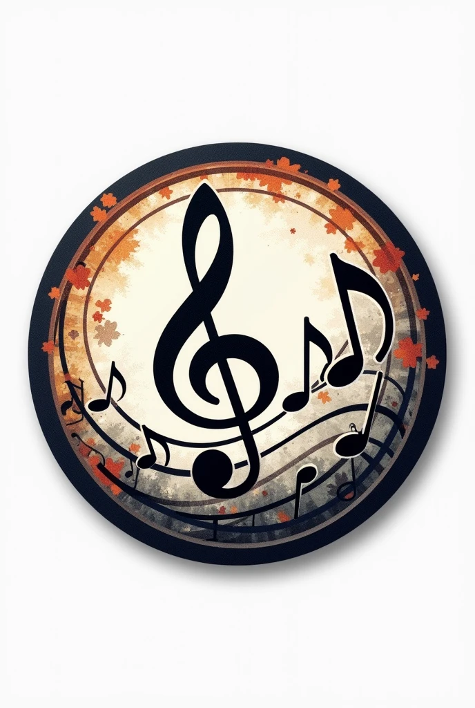  round shape musical logo, for stickers