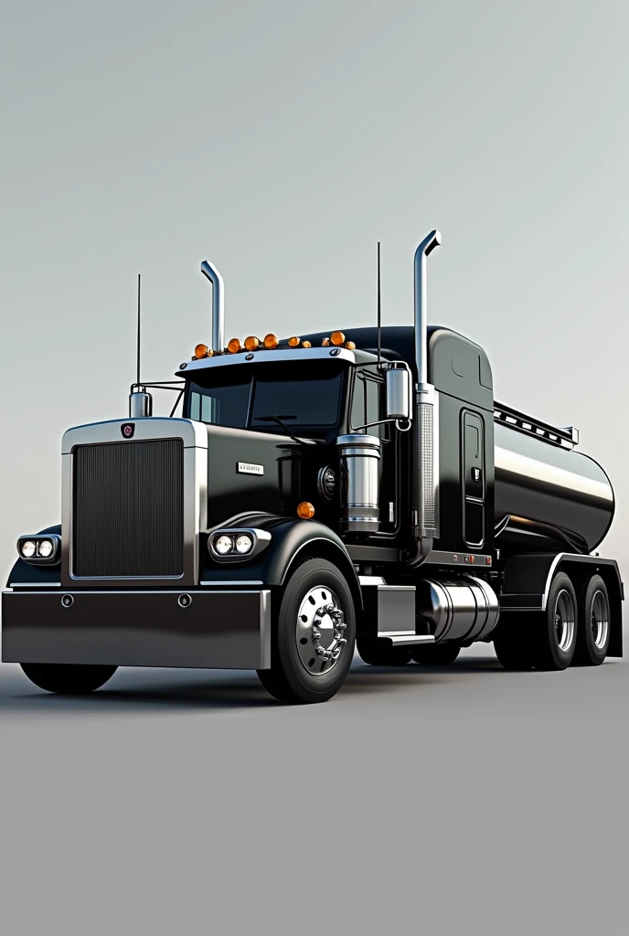 Camion kenworth w900 color negro con cisterna